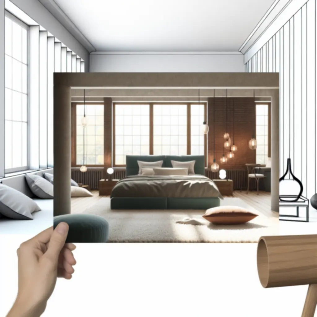 Diverse slaapkamers met Scandinavische en moderne bedden in een collage.