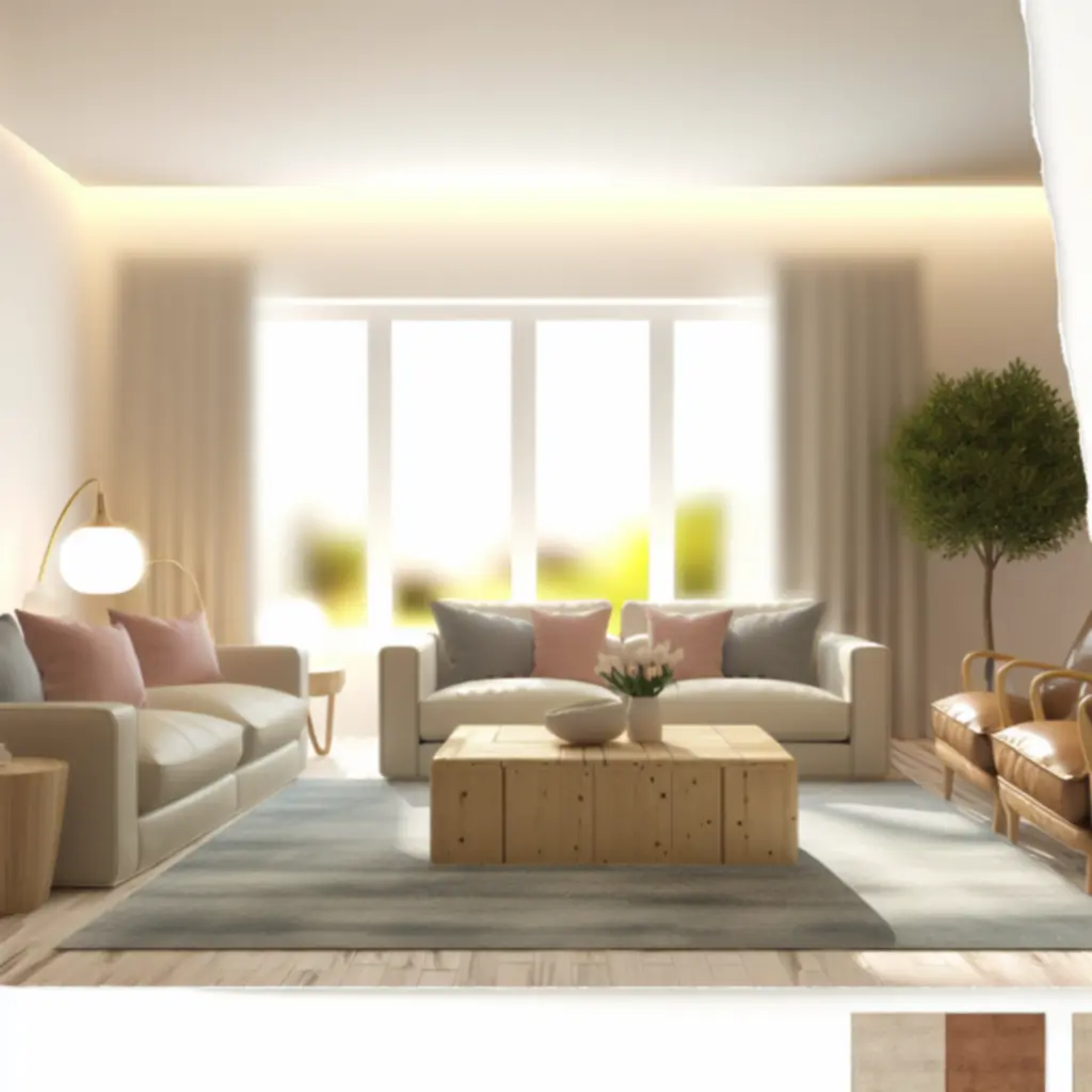 Lichte woonkamer met Scandinavische meubels uit een populaire Woon Craft collectie